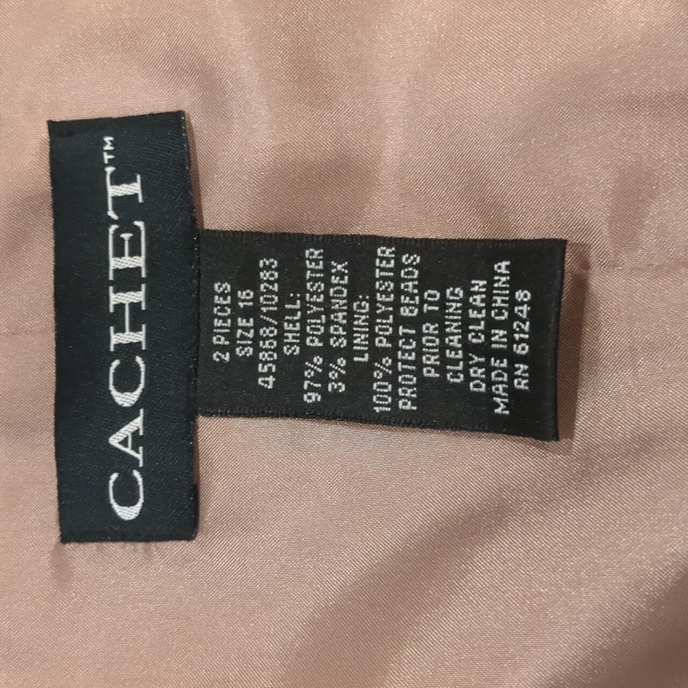 Cachet Blush Long Sleeve Dress with Embellished Jacket - Picture 8 of 10